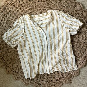 Sezane | Peasant Boho Striped Blouse